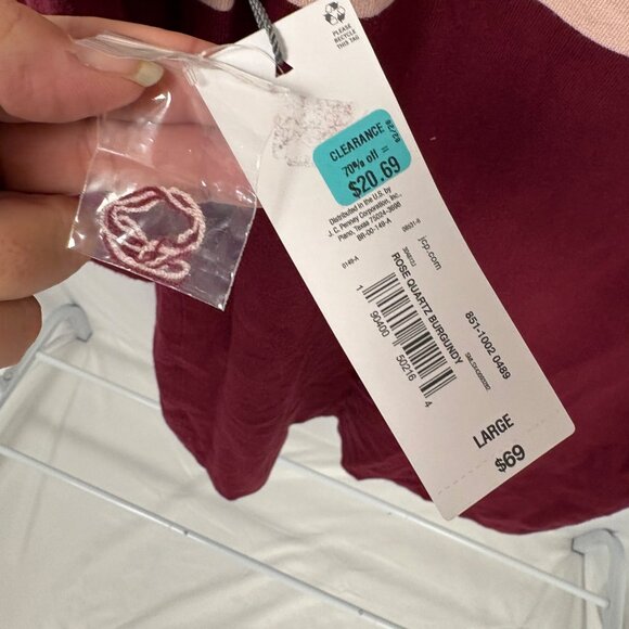 Liz Claiborne Women's Large Colorblock Open Front Cardigan Longline Pocket Sweat - Picture 3 of 9